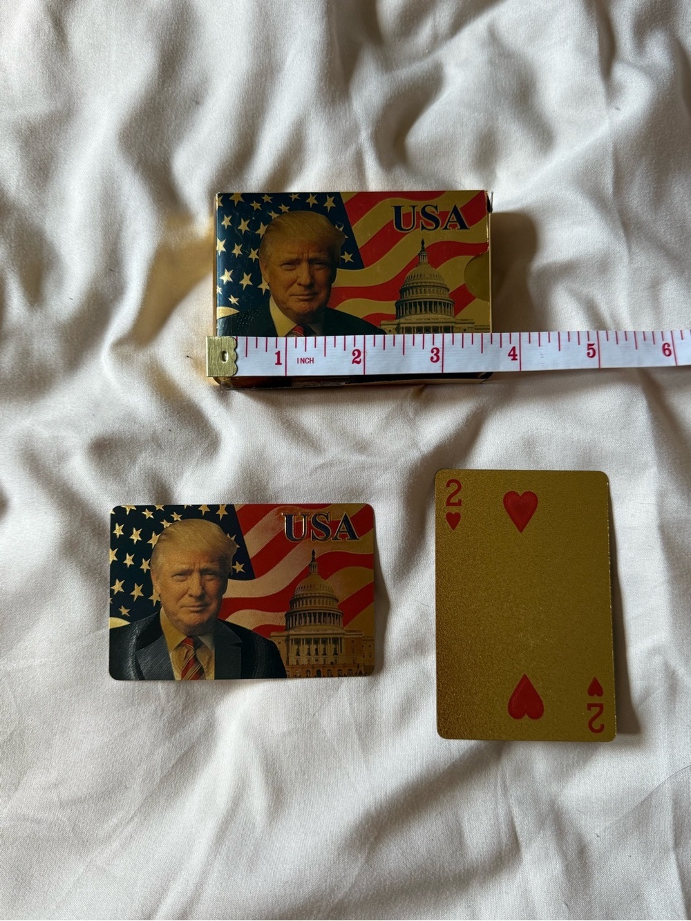 Gold Patriotic Playing Cards - USA Design